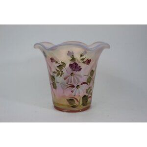 Fenton Handpainted Art Glass Vase | Signed and Numbered |1997 Limited Edition |